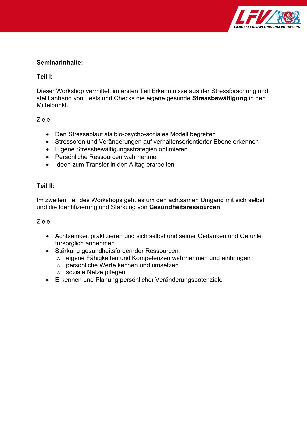 Ausschreibung Fhrungskrfteseminar BFV Niederbayern 2