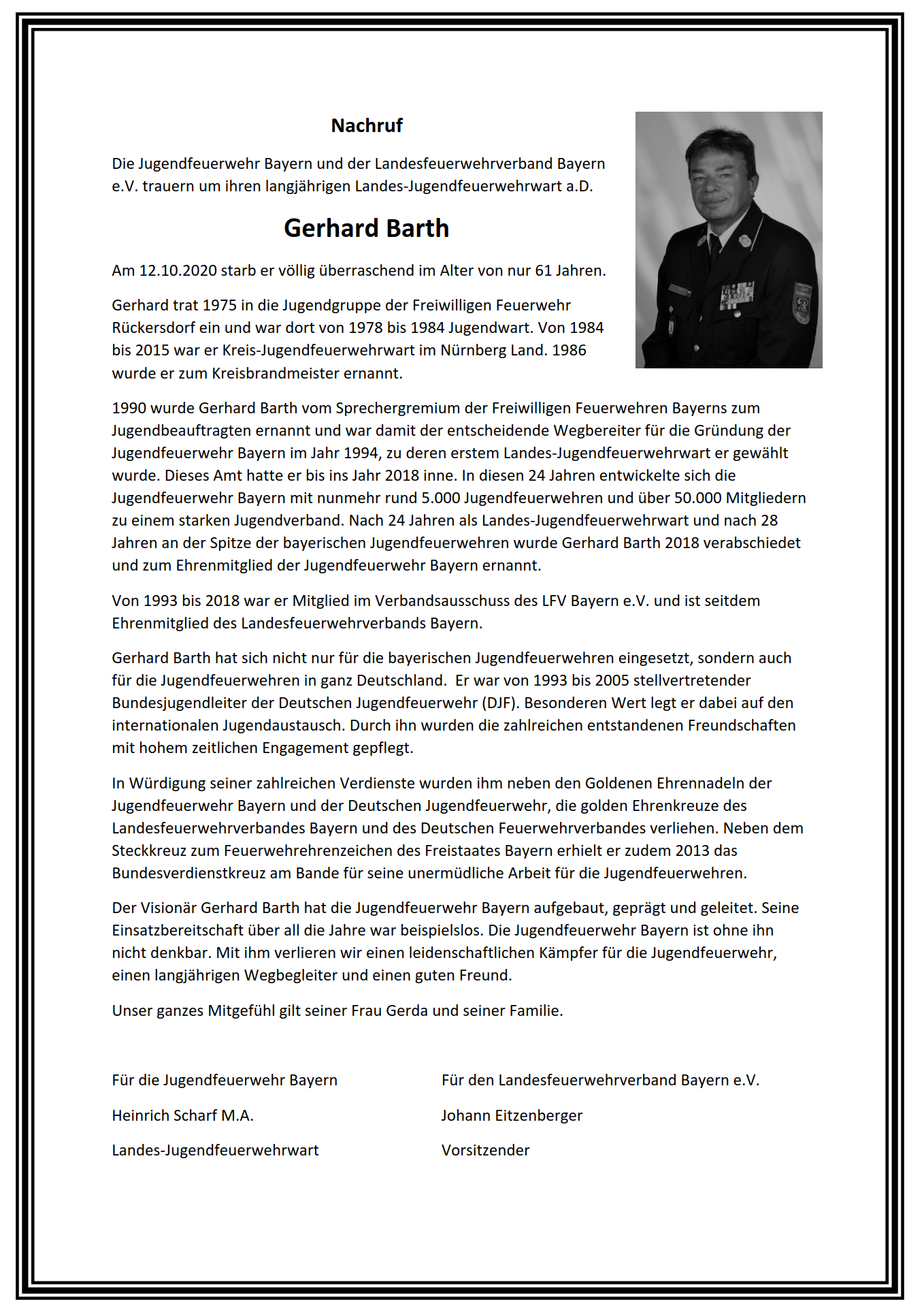 ju nachruf gerhard barth