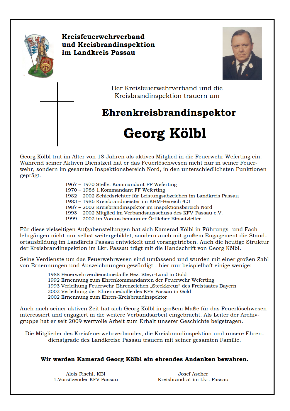 kfv nachruf ehren kbi kölbl