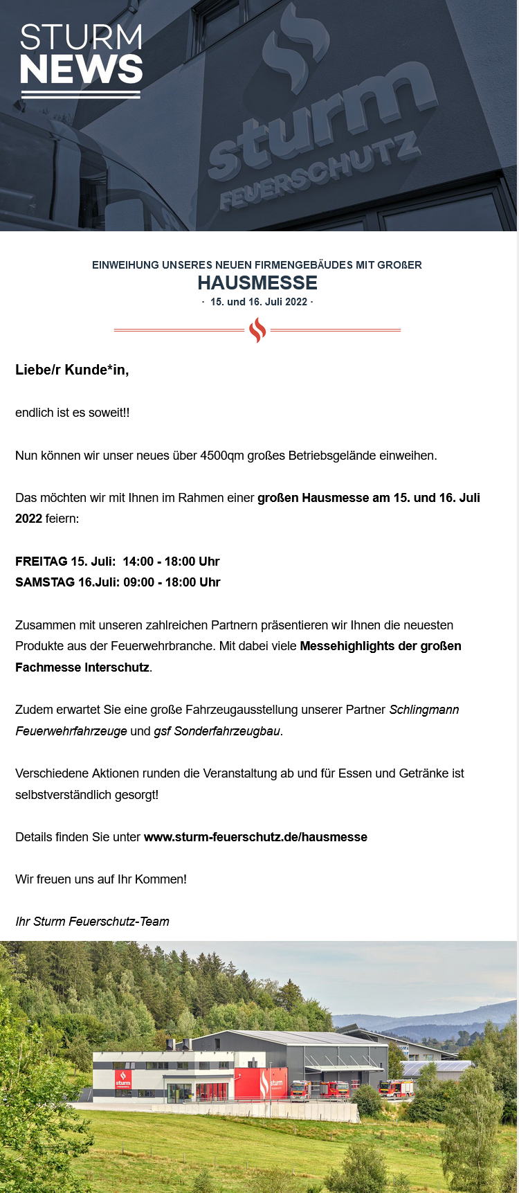 allg einweihung sturm